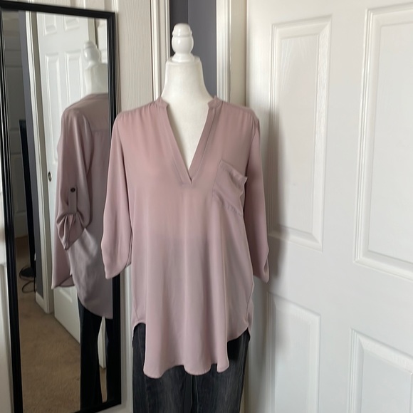Lush drapery tunic top in blush - Picture 2 of 9